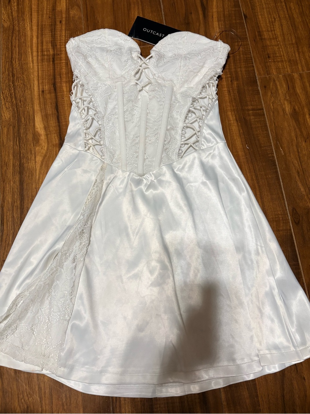 Outcast White Lace Corset Mini Dress